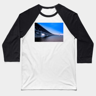 In the colorful evening light lies the Öresund Bridge, which connects Sweden and Denmark Baseball T-Shirt